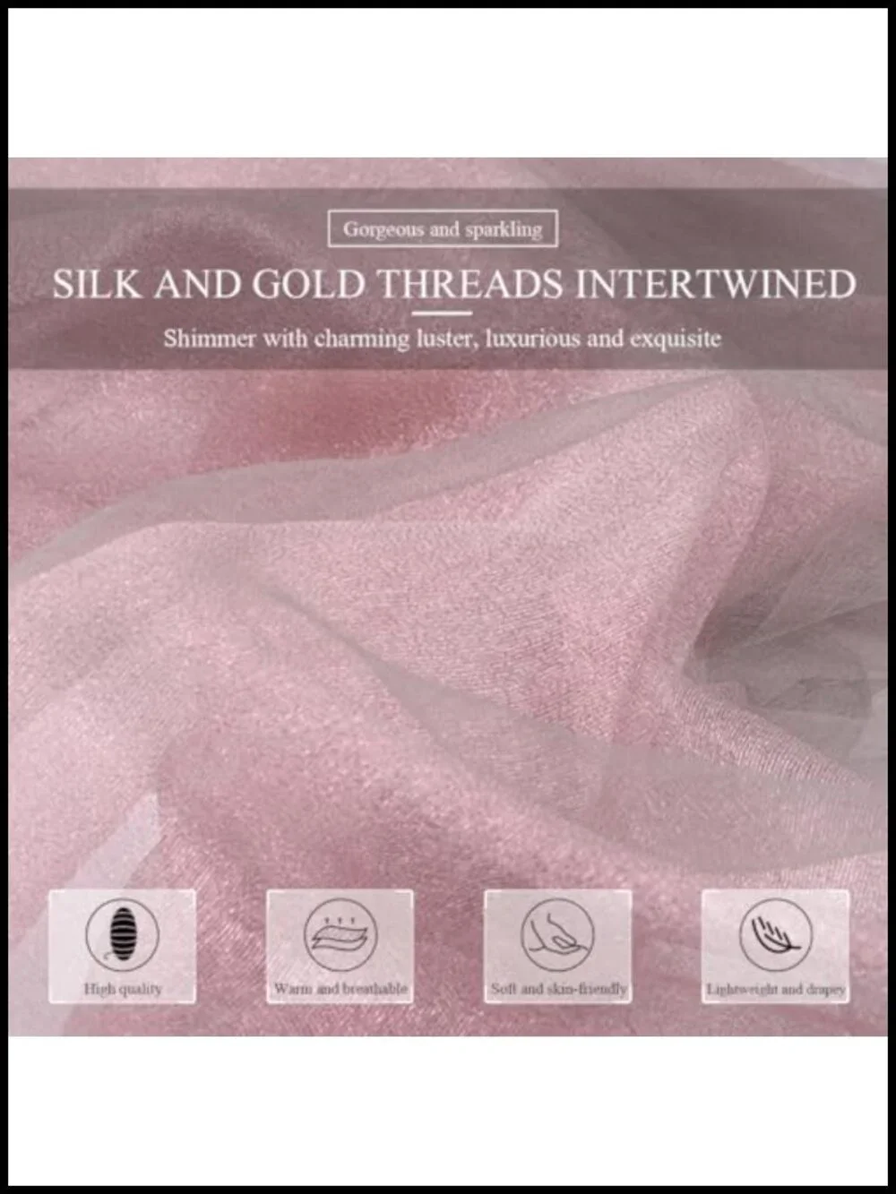 LumiSyne Organza Silk Scarf Shawl Wrap Bridal Party Evening Dress Accessory